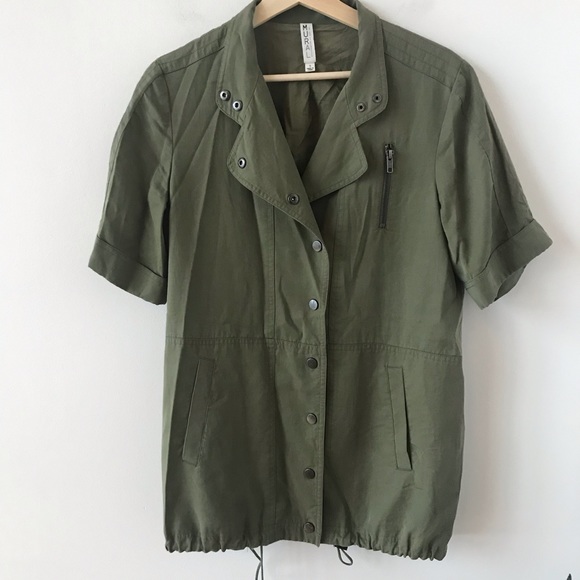 Mural military inspired short sleeved jacket - Picture 2 of 13
